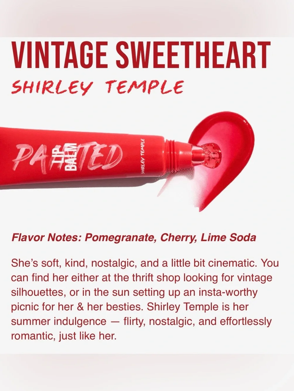 PAINTED by James Charles Lip Balm in Shirley Temple. New